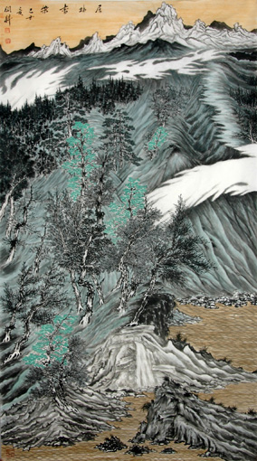 《层林尽染》180cm×96cm 2009年